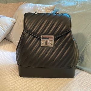 Michael Kors medium black chain backpack!